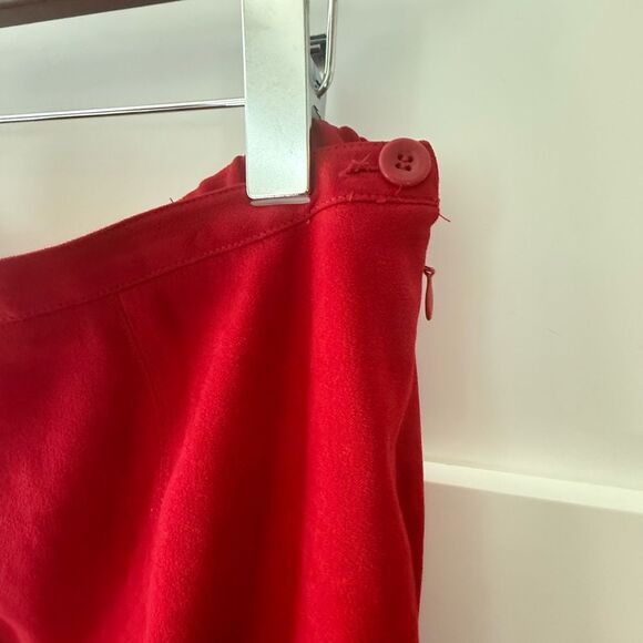 Vintage JM Collection Vibrant Red Maxi Skirt fits 14 - Picture 4 of 6